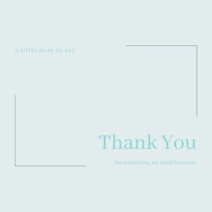 25ct. THANK YOU CARDS